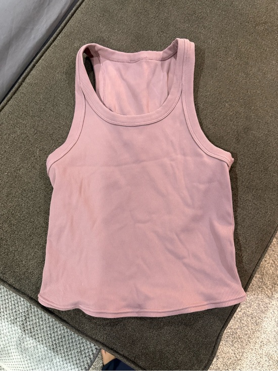 ALO Yoga Tops - ALO Yoga Ribbed Goddess Tank Smoky Quartz Pink Large